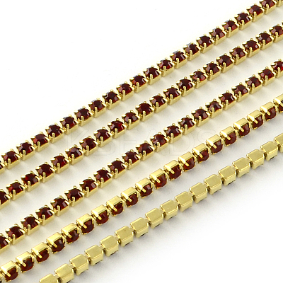 Nickel Free Raw(Unplated) Brass Rhinestone Strass Chains CHC-R119-S6-04C-1-1