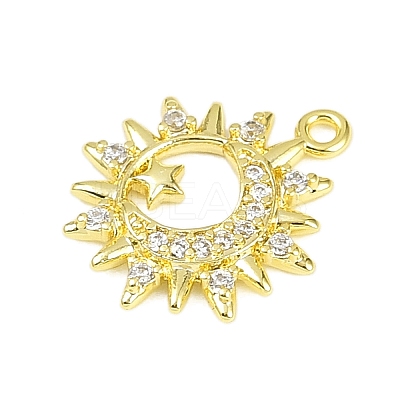 Brass Micro Pave Clear Cubic Zirconia Pendants LS-KK-L238-17G-1
