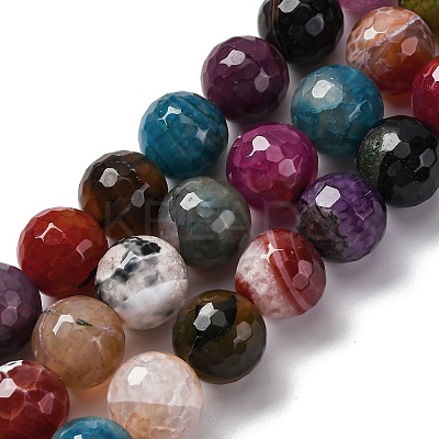 Natural Dragon Veins Agate(Dyed & Heated) Beads Strands G-K390-A13-01-1
