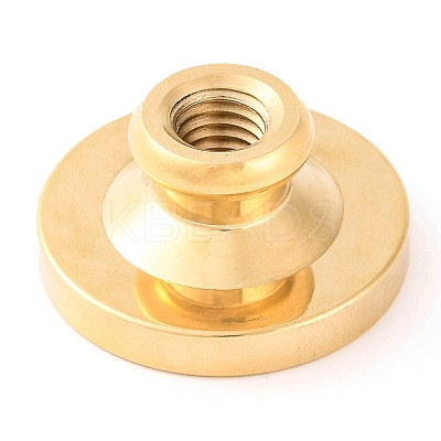 Golden Tone Round Wax Seal Brass Stamp Heads AJEW-S087-01G-07-1