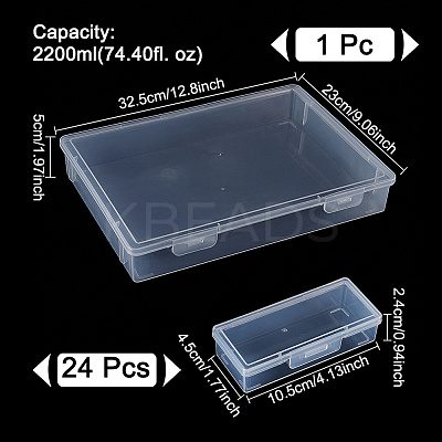 25Pcs 2 Styles PLastic Bead Containers CON-GA0001-21-1