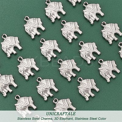 20Pcs 304 Stainless Steel Charms STAS-UN0035-08-1