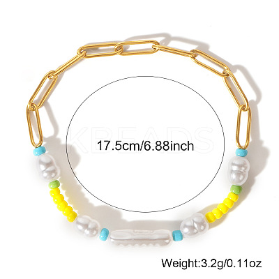 Bohemian Style Ppaerclip Chain Link Bracelets FI6672-1