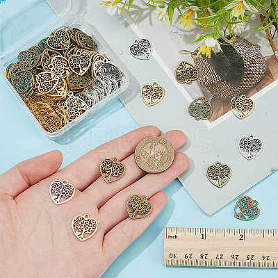 120Pcs 4 Colors Alloy Pendants FIND-GO0003-26-1