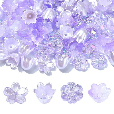 DIY Flower Plastic & Acrylic Beads Jewelry Making Finding Kit DIY-YW0008-78B-1