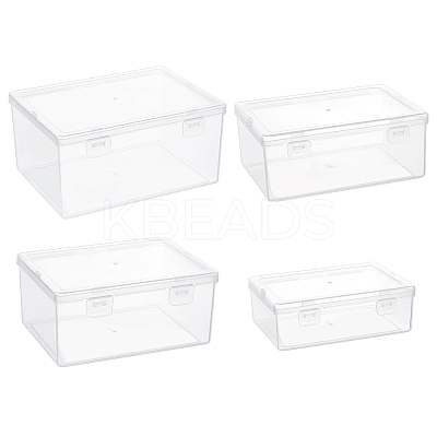 4Pcs 4 Styles PP Plastic Double Knots Bead Storage Containers CON-BC0007-32-1