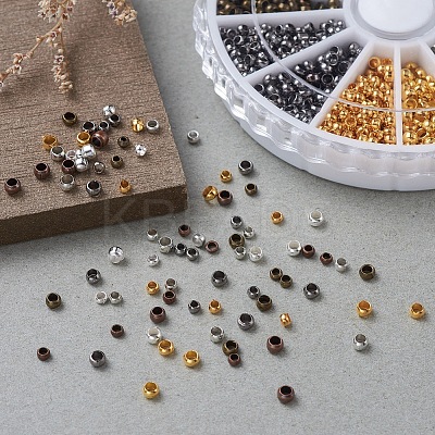 Brass Crimp Beads KK-YW0001-17-1
