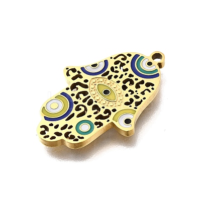 304 Stainless Steel Enamel Charms STAS-K256-26B-G-1