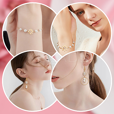 Brass Clear Cubic Zirconia Connector Charms KK-BBC0002-18-1