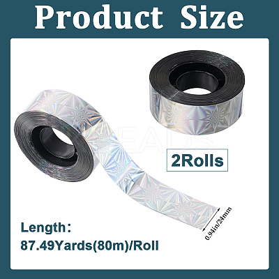 Holographic Laser Shining Bopp PET Plastic Scrapbook Decorative Adhesive Tapes AJEW-WH20010-47B-03-1