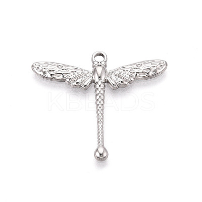 304 Stainless Steel Dragonfly Pendants STAS-T069-23P-1