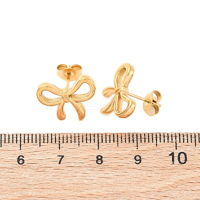 304 Stainless Steel Stud Earrings for Women LS-EJEW-K306-17G-1