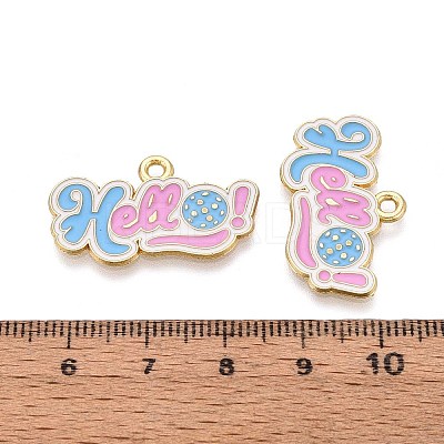 Alloy Enamel Sports Pendants ENAM-T022-65G-1