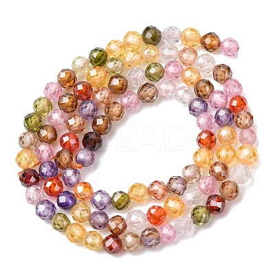 Cubic Zirconia Beads Strands G-G792-47-C-1