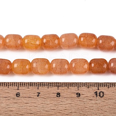 Baking Paint Crackle Glass Beads Strands DGLA-N019-01B-06-1