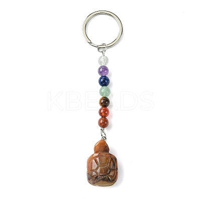 Tortoise Natural Gemstone Keychain KEYC-F040-03-1