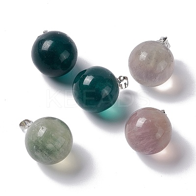 Natural Fluorite Pendants G-G926-02P-10-1