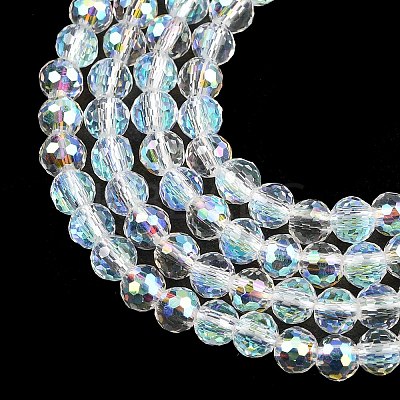 Electroplate Transparent Glass Beads EGLA-B013-02A-AB19-1