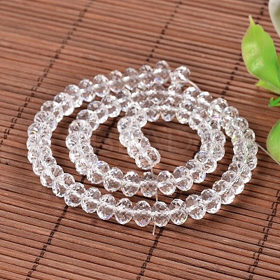68pcs/Strands Faceted Rondelle K9 Glass G-M185-8x5mm-01A-1