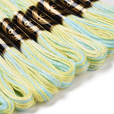 10 Skeins 6-Ply Polyester Embroidery Floss OCOR-K006-A14-1