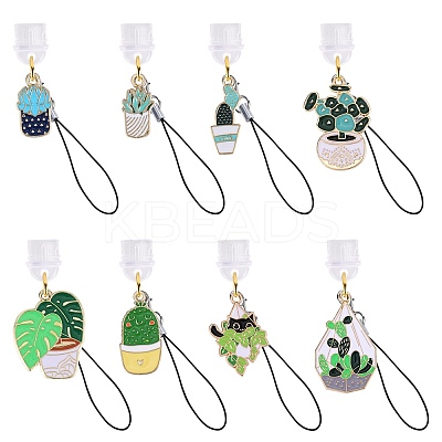 10Pcs Alloy Enamel Mobile Straps HJEW-SW00132-04-1