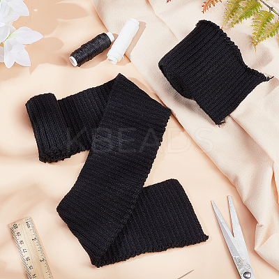 95% Cotton & 5% Elastic Fiber Ribbing Fabric for Cuffs FIND-WH0136-02C-1