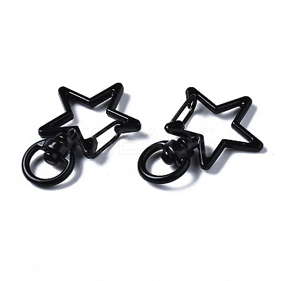 Spray Painted Eco-Friendly Alloy Swivel Snap Hooks Clasps PALLOY-T080-14A-NR-1