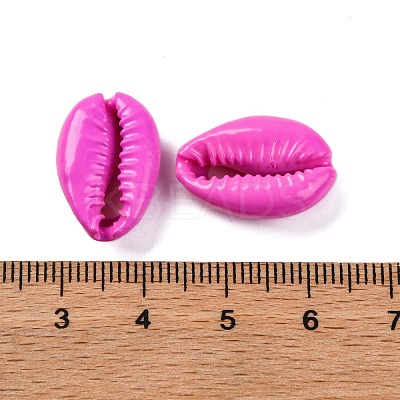 Baking Paint Cowrie Shell Beads SSHEL-M023-01N-1