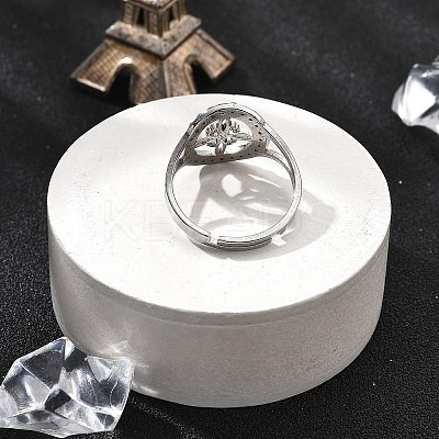 201 Stainless Steel Cuff Rings for Women RJEW-S395-03P-1-1