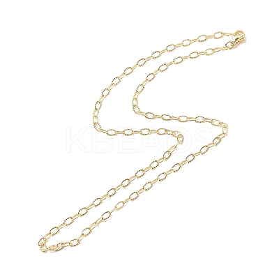 Brass Cable Chains Necklace for Women X-NJEW-P265-32G-1