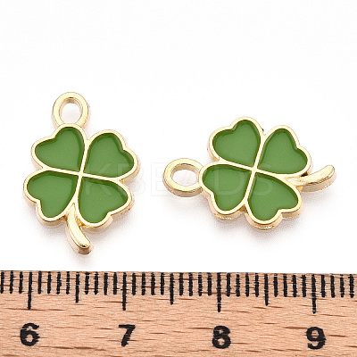 Rack Plating Alloy Enamel Pendants ENAM-N055-088-08LG-1