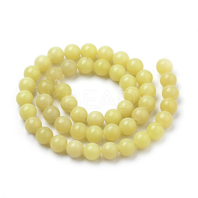 Natural Lemon Jade Beads Strands G-S259-46-4mm-1