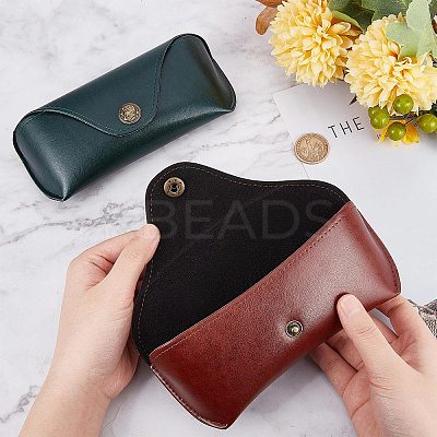 1Pc Imitation Leather Glasses Cases AJEW-CN0001-44B-1