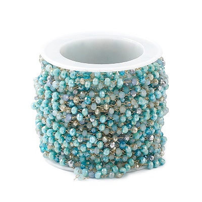 Handmade Glass Beaded Chains CHS-P016-46G-07-1