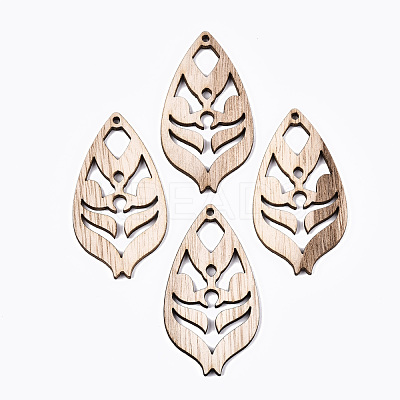 Unfinished Hollow Wood Big Pendants WOOD-N006-96-1