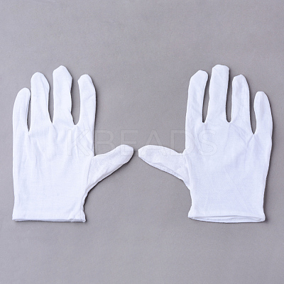 Cotton Gloves AJEW-R061-01-1