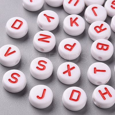 Opaque White Acrylic Beads SACR-T338-12E-1