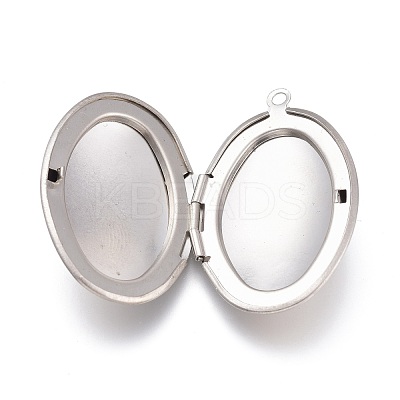 Tarnish Resistant 316 Stainless Steel Locket Pendants STAS-Z010-05-1
