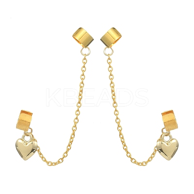 Brass Cuff Earrings EJEW-JE05407-01-1