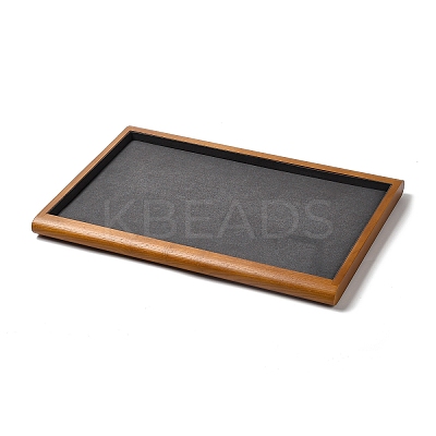 Wood with Velvet Jewelry Display Tray Stands VBOX-C003-06B-1