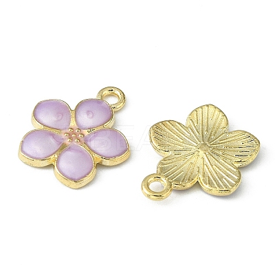 10Pcs Light Gold Plated Alloy Enamel Pendants ENAM-YW0002-15A-1