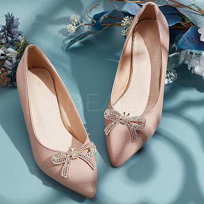 Detachable Alloy Rhinestone Shoe Buckle Clips AJEW-WH0270-311G-1