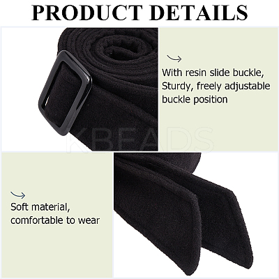 Tie a Knot Cloth Waist Belts with Buckle AJEW-WH20003-08C-1