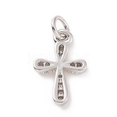 Brass Micro Pave Cubic Zirconia Charms KK-C012-19P-1