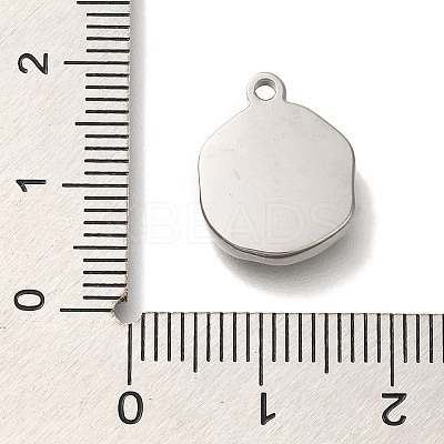 Anti-Tarnish 304 Stainless Steel Pendants STAS-P371-021P-04-1