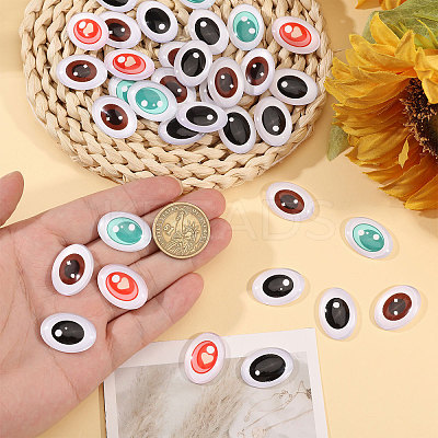60Pcs 6 Colors Glass Craft Eyes for Doll DIY-CA0007-83-1