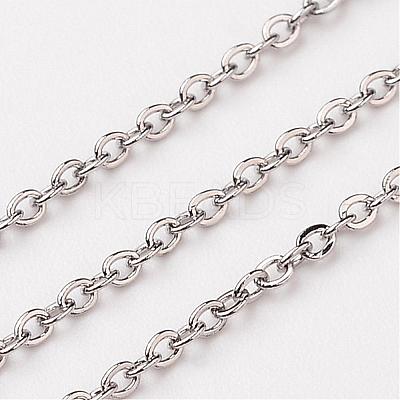 Tarnish Resistant 304 Stainless Steel Cable Chains CHS-K002-02-1.5mm-1