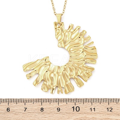 Exaggerated Semicircle 304 Stainless Steel Pendant Necklaces NJEW-M096-27G-1