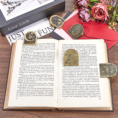 Tibetan Style Zinc Alloy Decorative Binder Clips FIND-WH20004-11B-AB-1