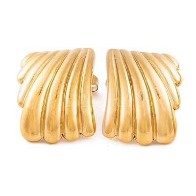 Ion Plating(IP) 304 Stainless Steel Stud Earrings for Women LS-EJEW-L272-032G-01-1